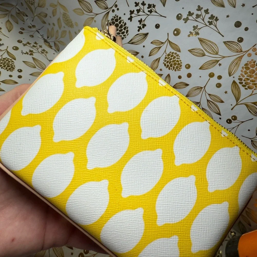Kate Spade Yellow and White Lemon Wristlet - Picture 4 of 6